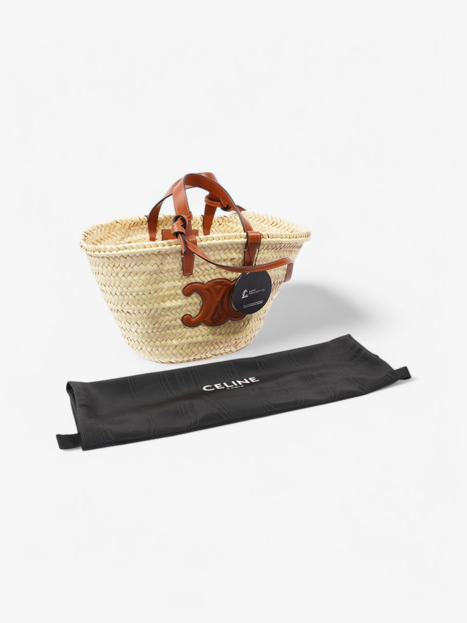 Celine Teen Celine Classic Panier  Beige  / Brown Palm Leaves Image 10