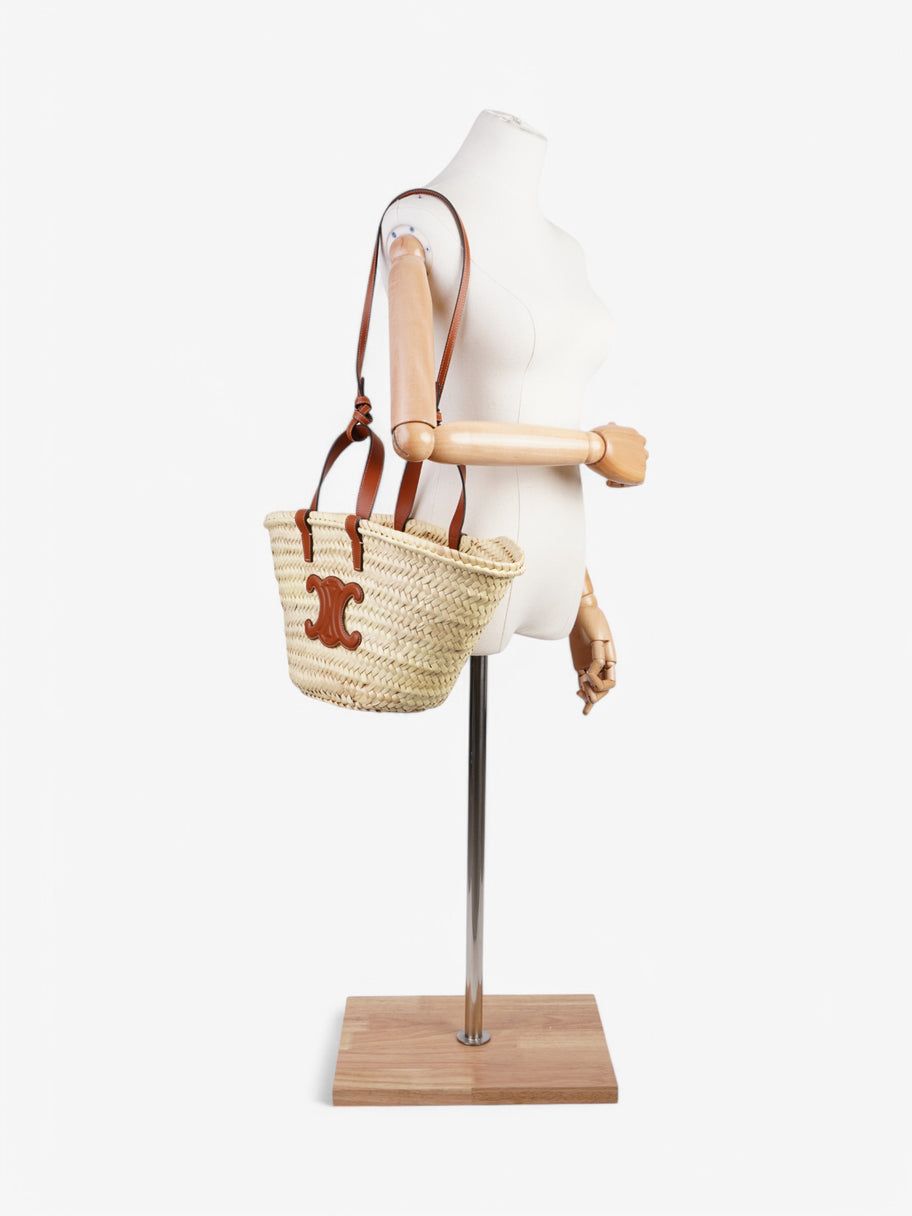 Celine Teen Celine Classic Panier  Beige  / Brown Palm Leaves Image 2