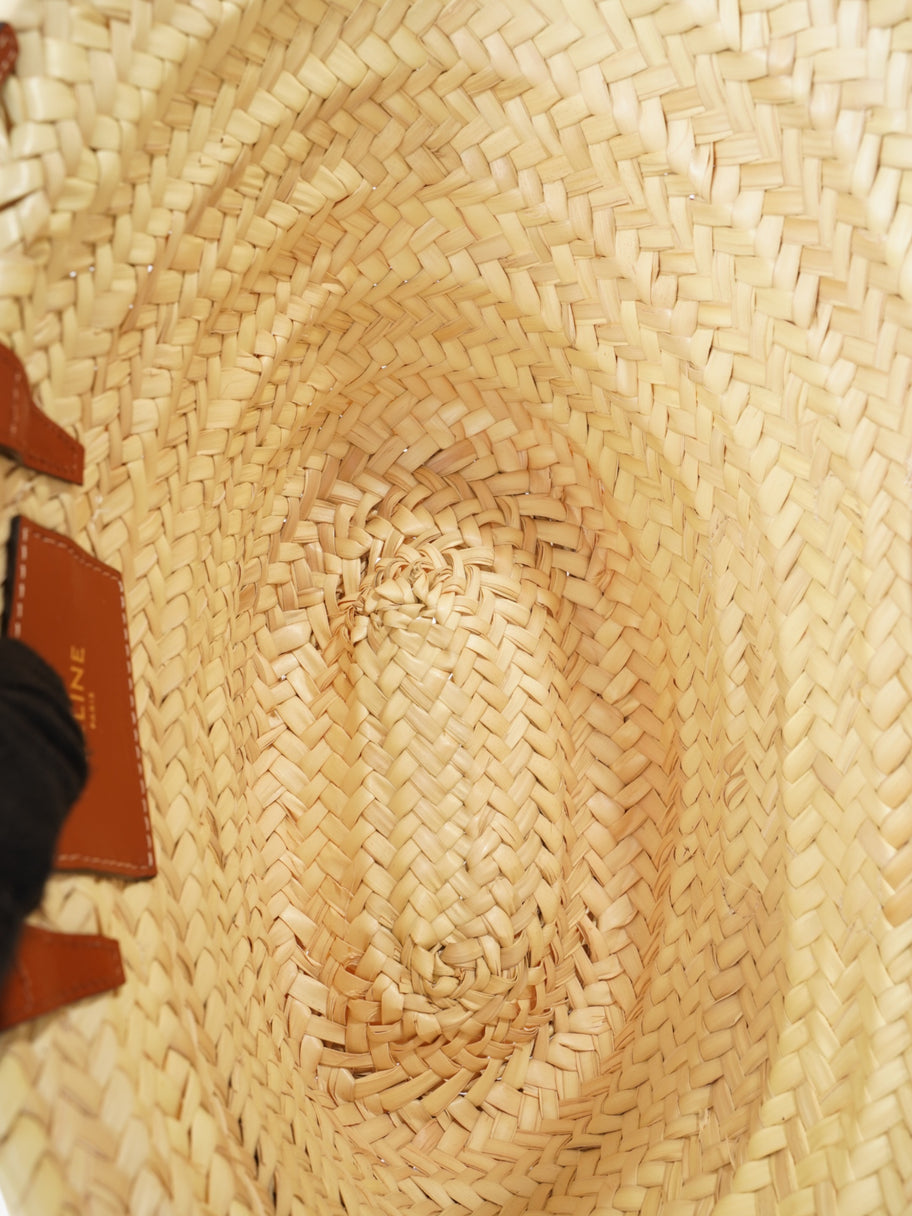 Celine Teen Celine Classic Panier  Beige  / Brown Palm Leaves Image 8