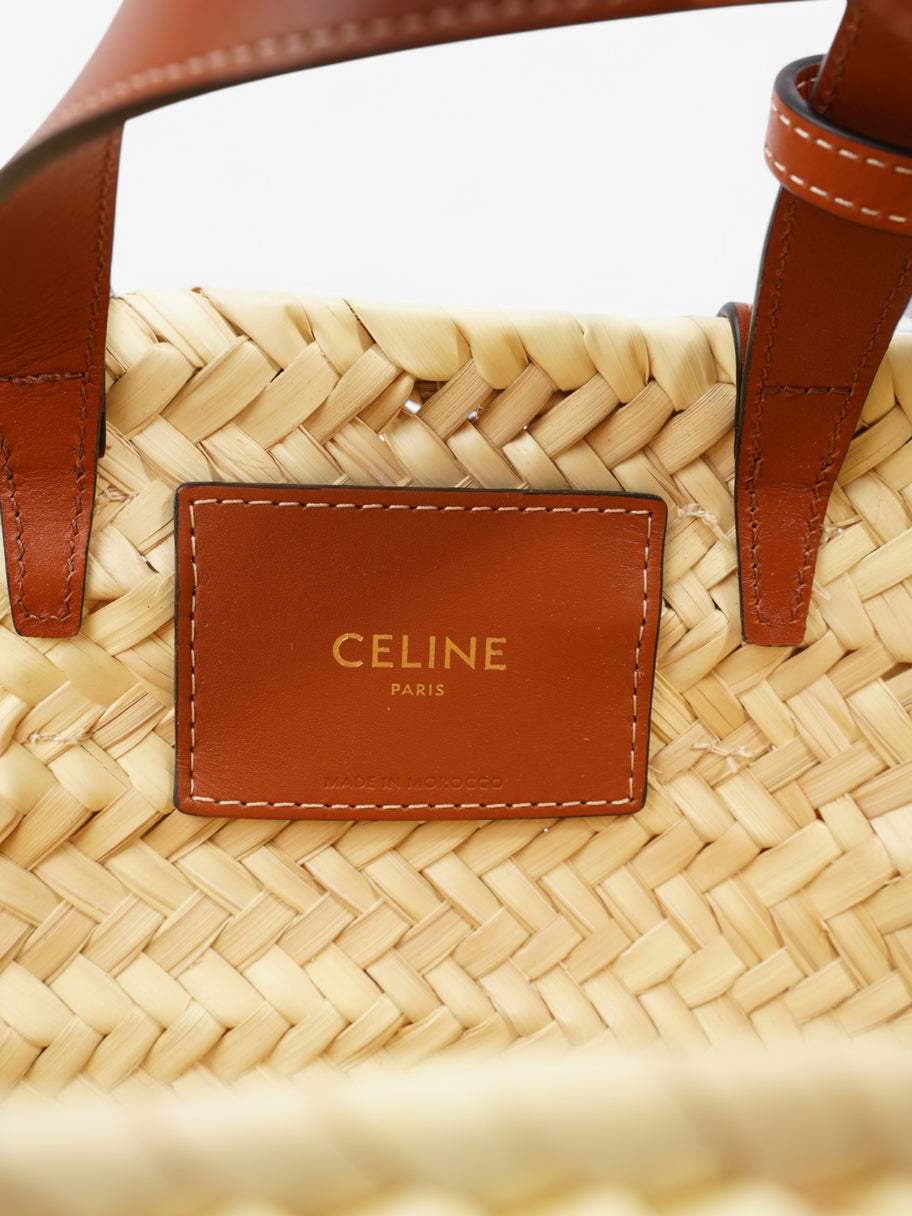 Celine Teen Celine Classic Panier  Beige  / Brown Palm Leaves Image 9