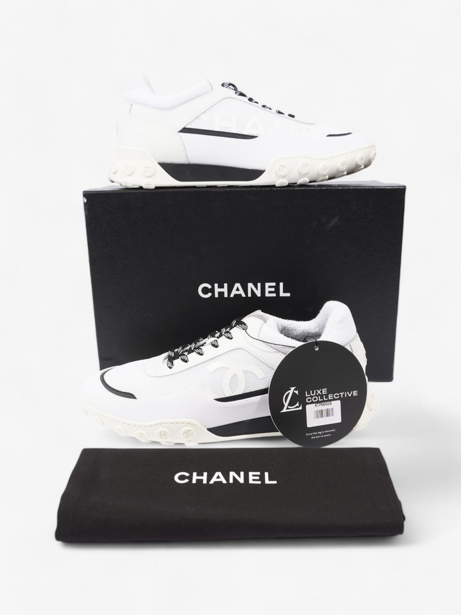 Chanel CC Sneakers White  / Black Mesh EU 42 UK 8 Image 10