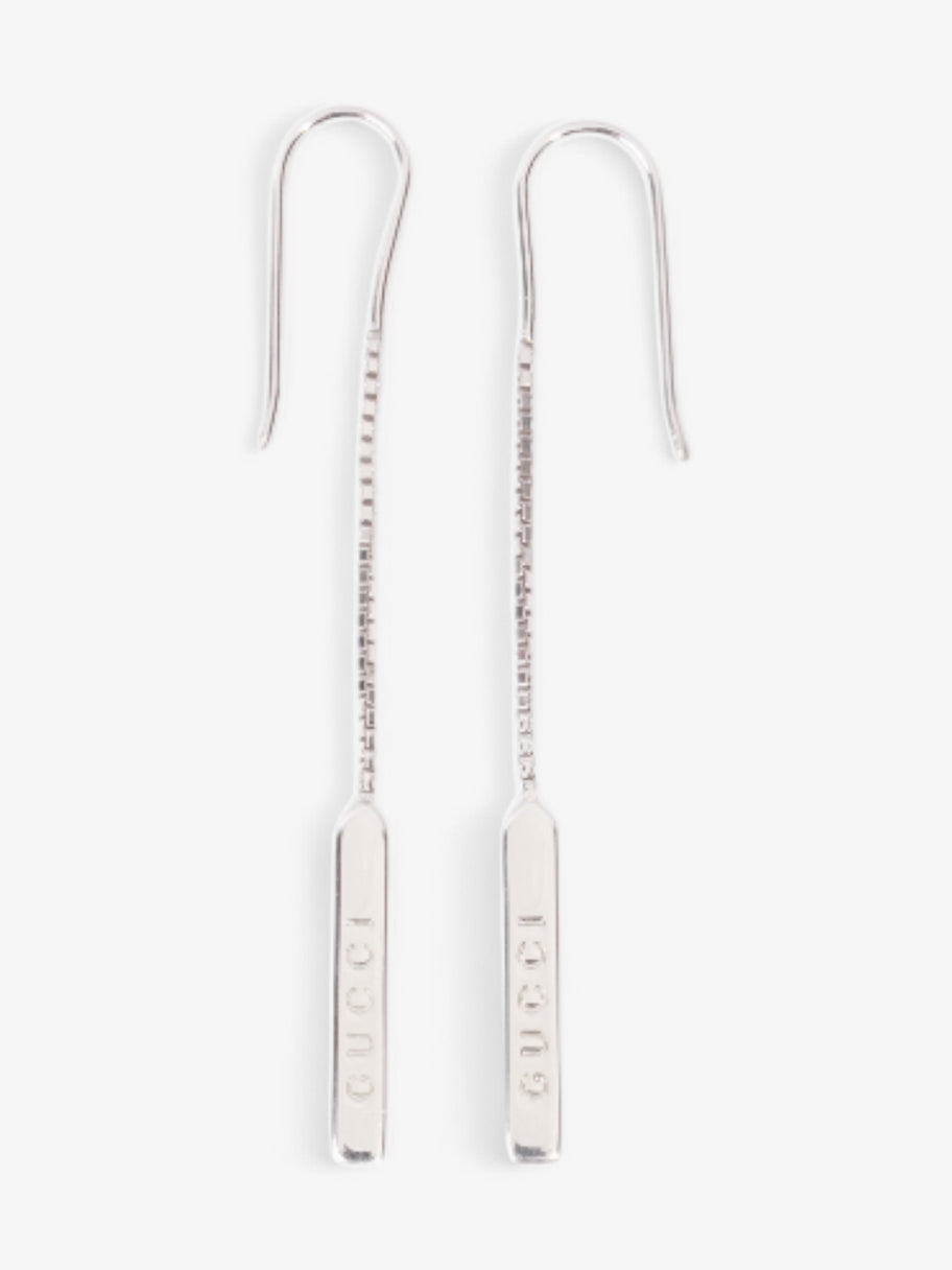 Gucci Trademark Drop Earrings White Gold White Gold Image 1