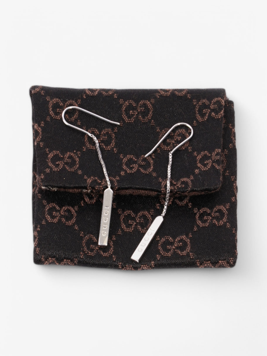 Gucci Trademark Drop Earrings White Gold White Gold Image 4