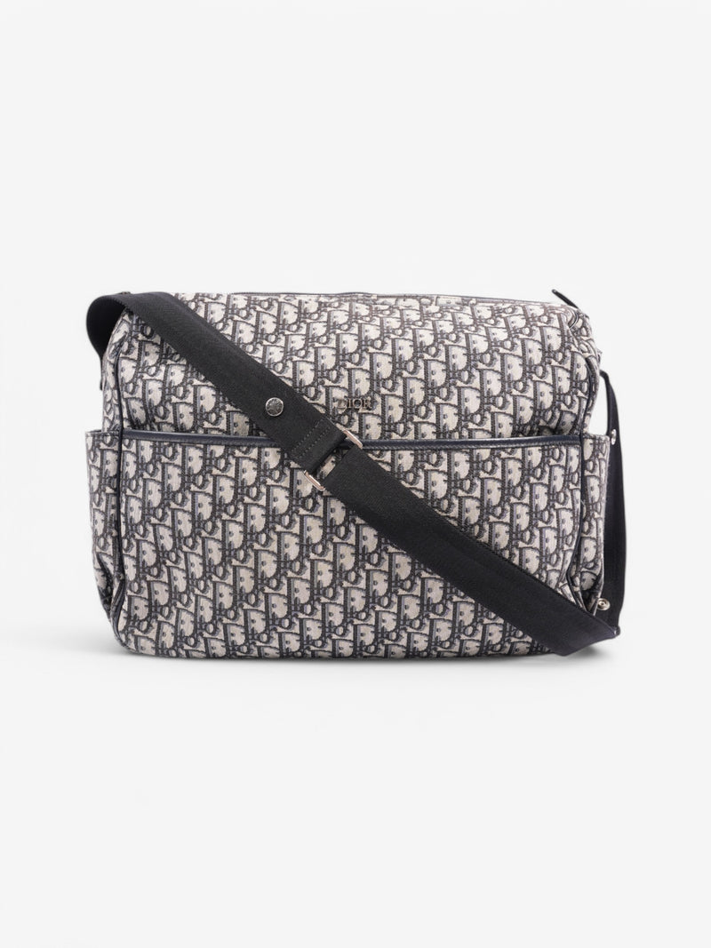  Christian Dior Baby Changing Bag Grey Oblique  / Navy Canvas