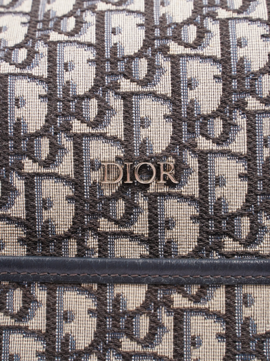 Christian Dior Baby Changing Bag Grey Oblique  / Navy Canvas Image 8