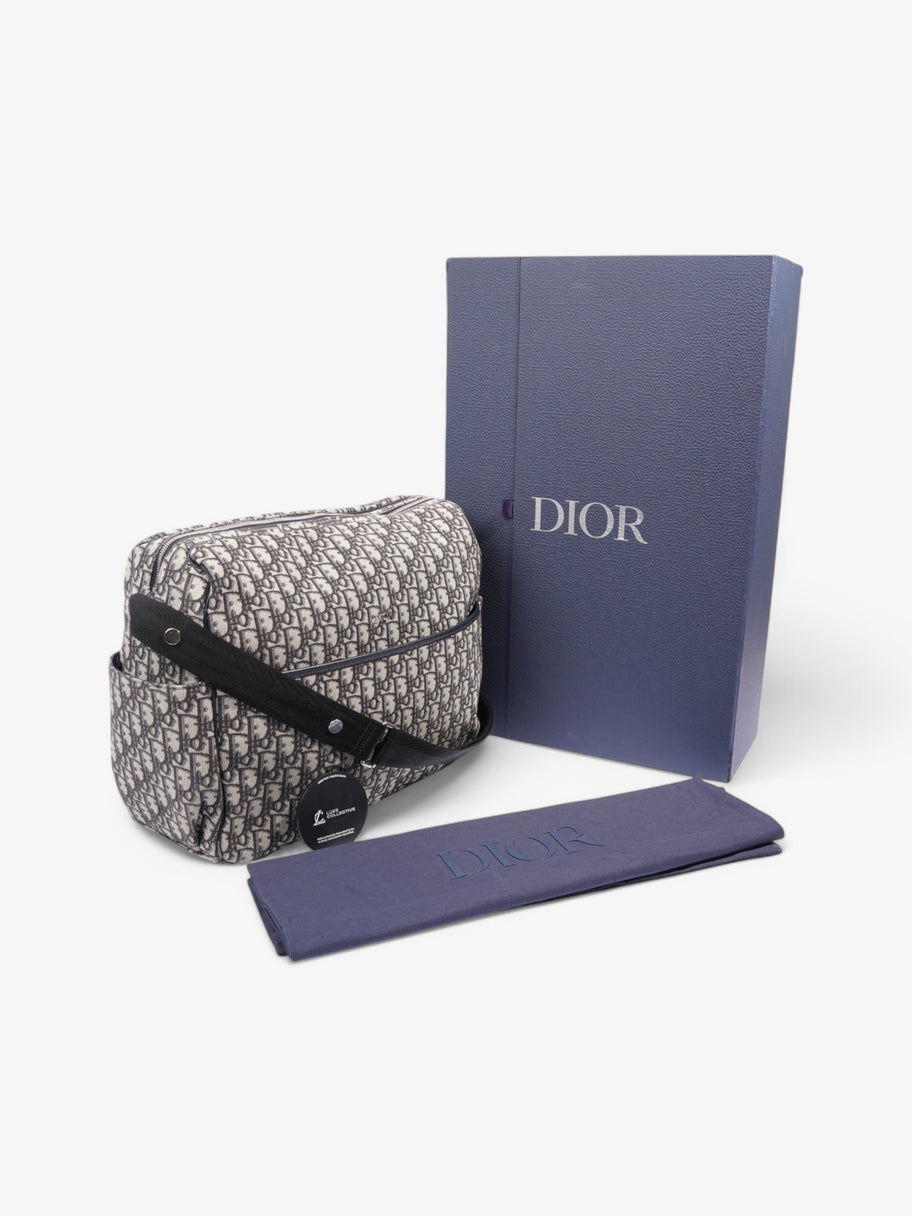 Christian Dior Baby Changing Bag Grey Oblique  / Navy Canvas Image 10