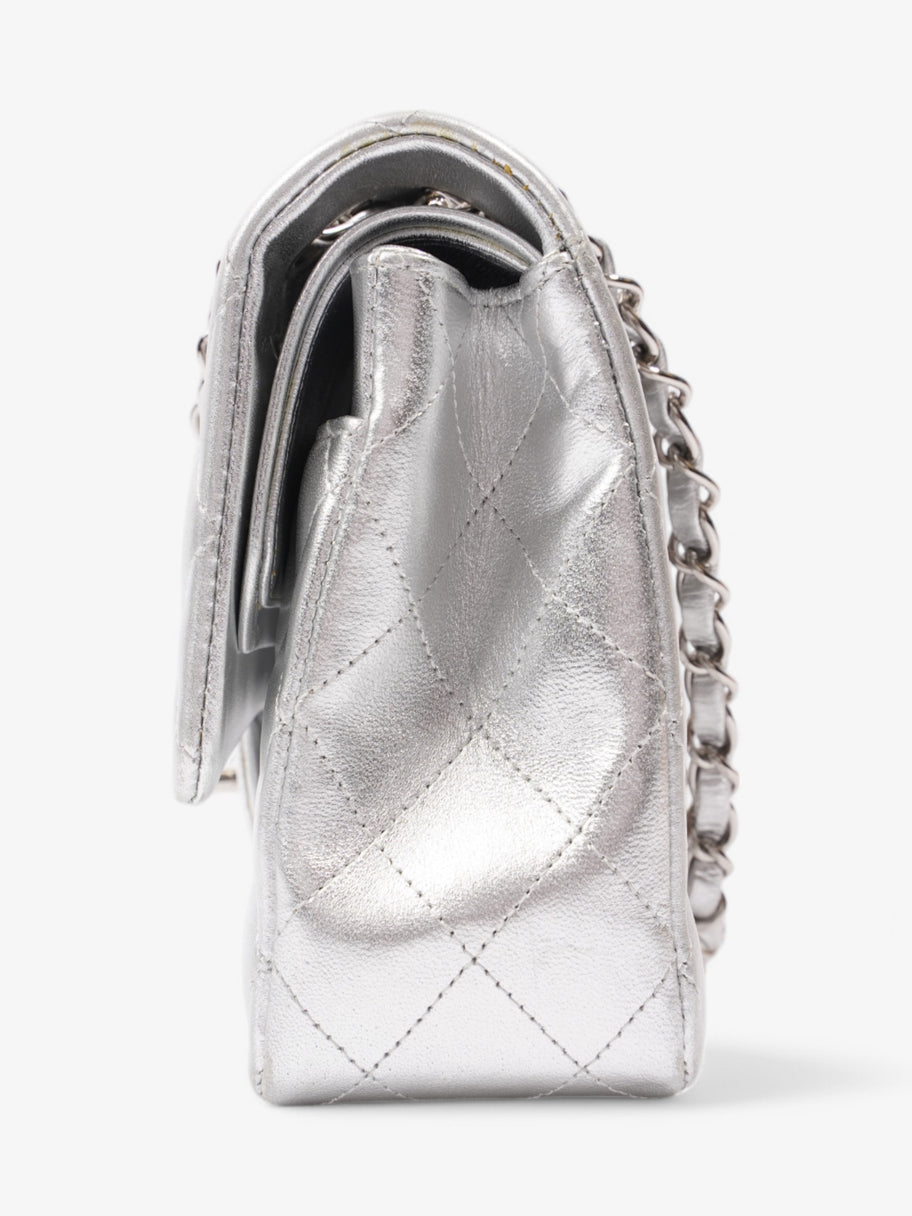 Chanel Classic Flap Silver Leather Medium Image 3