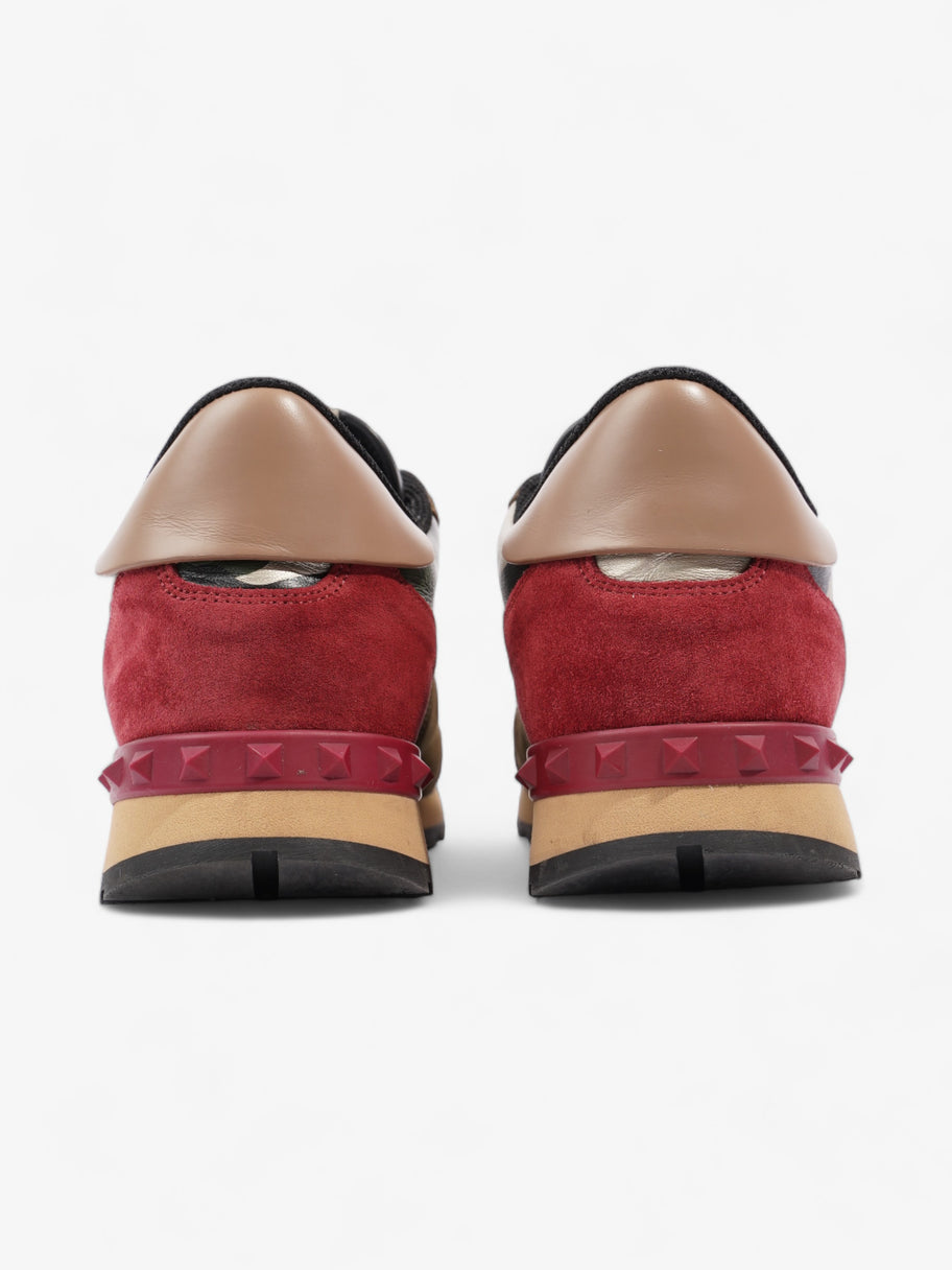 Valentino Rockrunner Sneakers Khaki / Black / Maroon Suede EU 40 UK 7 Image 6