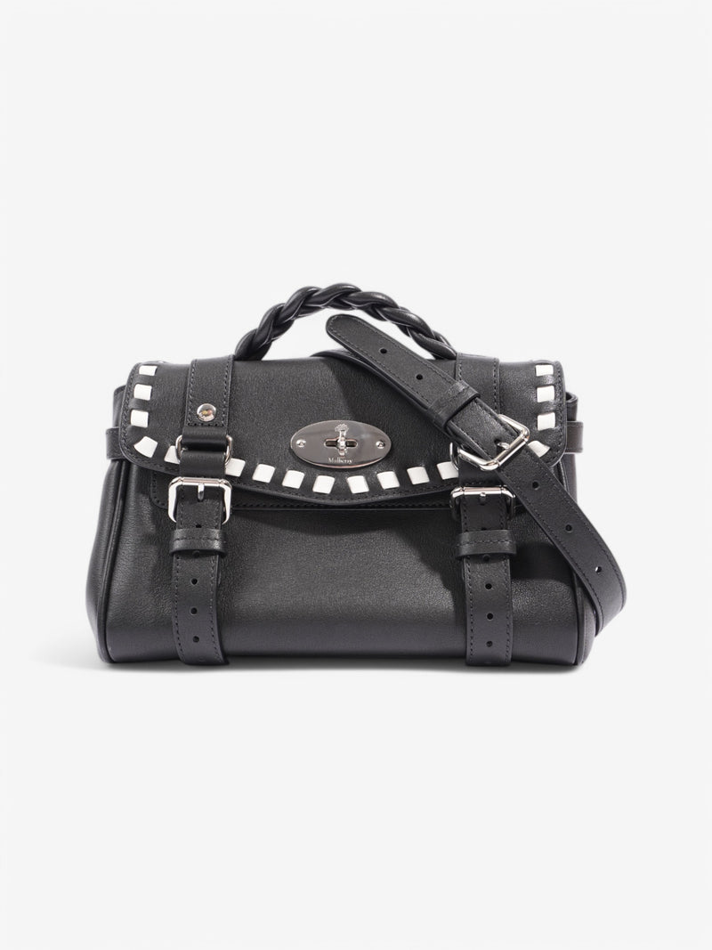  Mulberry Alexa Black / White Leather Mini