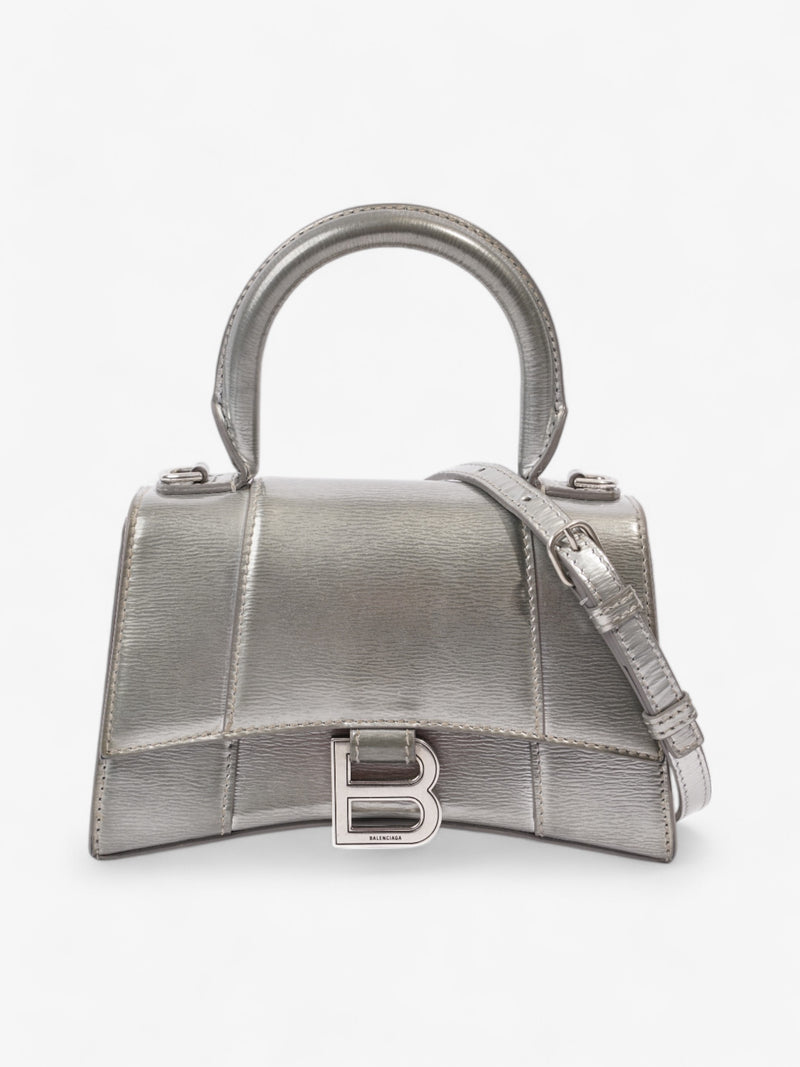  Balenciaga Hourglass Metallic Calfskin Leather XS