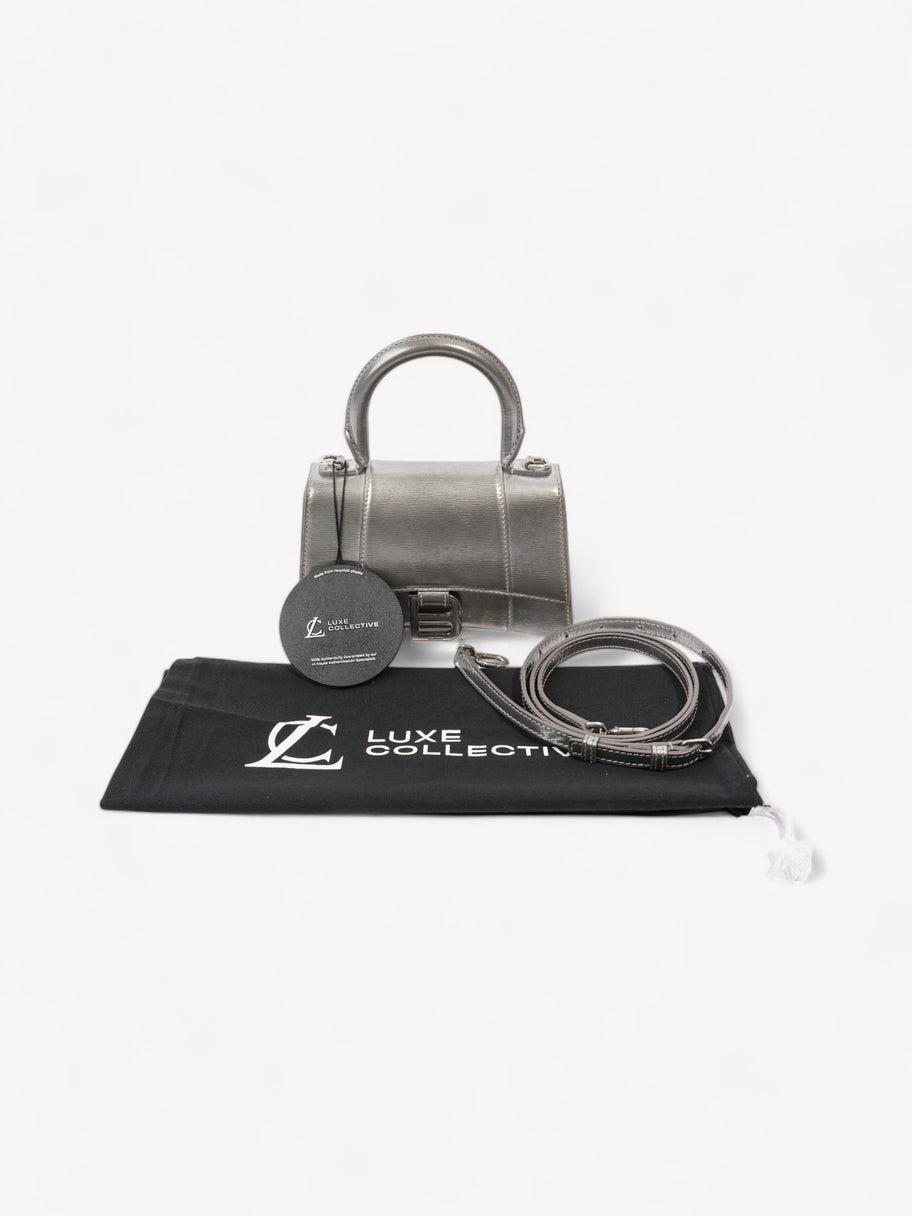 Balenciaga Hourglass Metallic Calfskin Leather XS Image 10