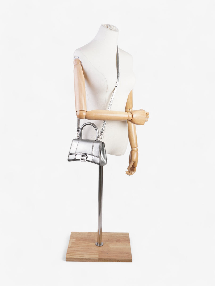 Balenciaga Hourglass Metallic Calfskin Leather XS Image 2