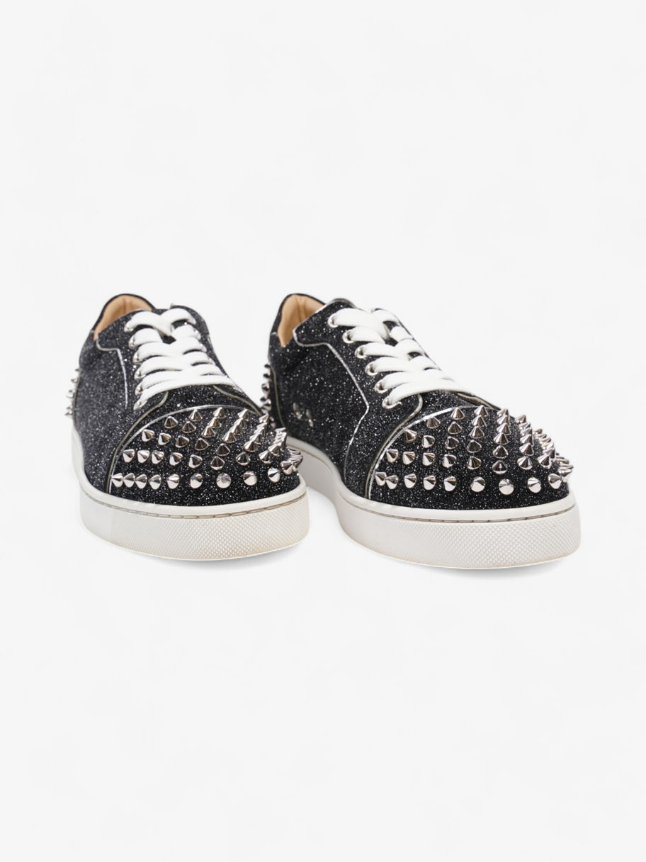 Christian Louboutin Vieira 2 Flat Black / Silver Glitter EU 39 UK 6 Image 2