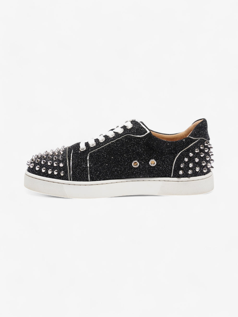 Christian Louboutin Vieira 2 Flat Black / Silver Glitter EU 39 UK 6 Image 3