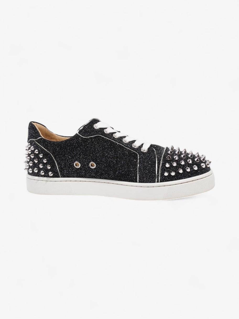 Christian Louboutin Vieira 2 Flat Black / Silver Glitter EU 39 UK 6 Image 4