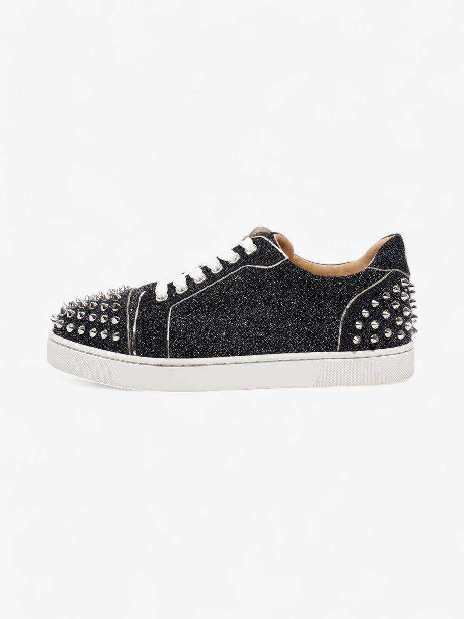 Christian Louboutin Vieira 2 Flat Black / Silver Glitter EU 39 UK 6 Image 5