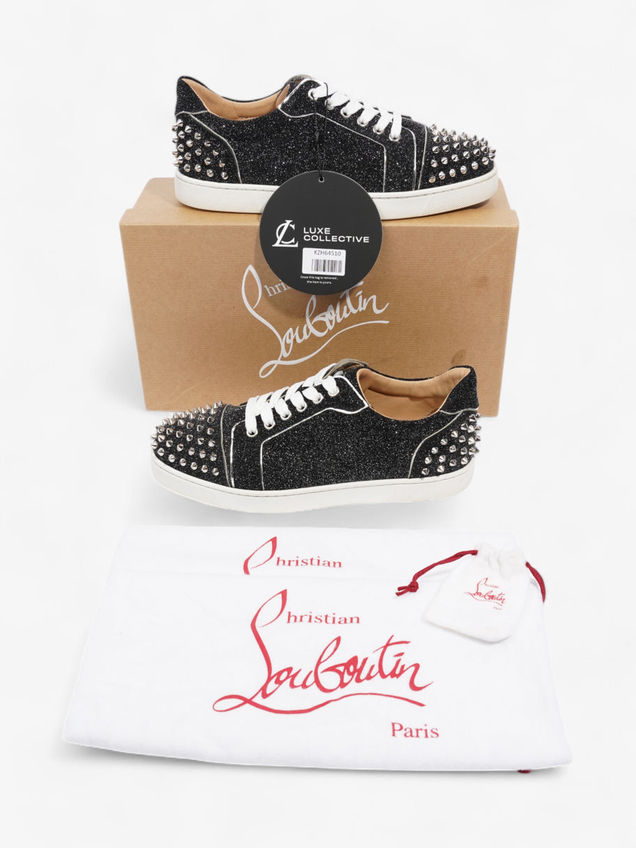 Christian Louboutin Vieira 2 Flat Black / Silver Glitter EU 39 UK 6 Image 8