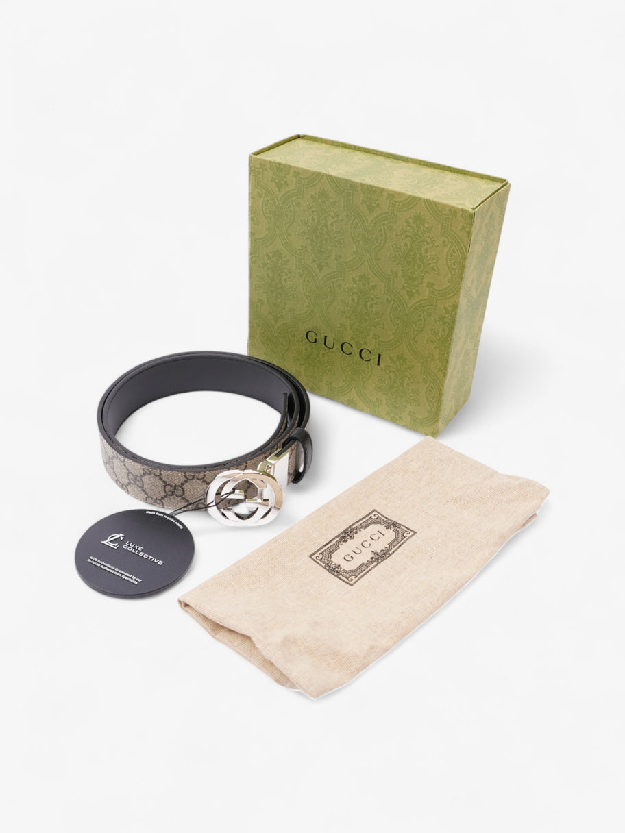 Gucci Reversible Interlocking G Belt Supreme / Black Coated Canvas 95cm 38