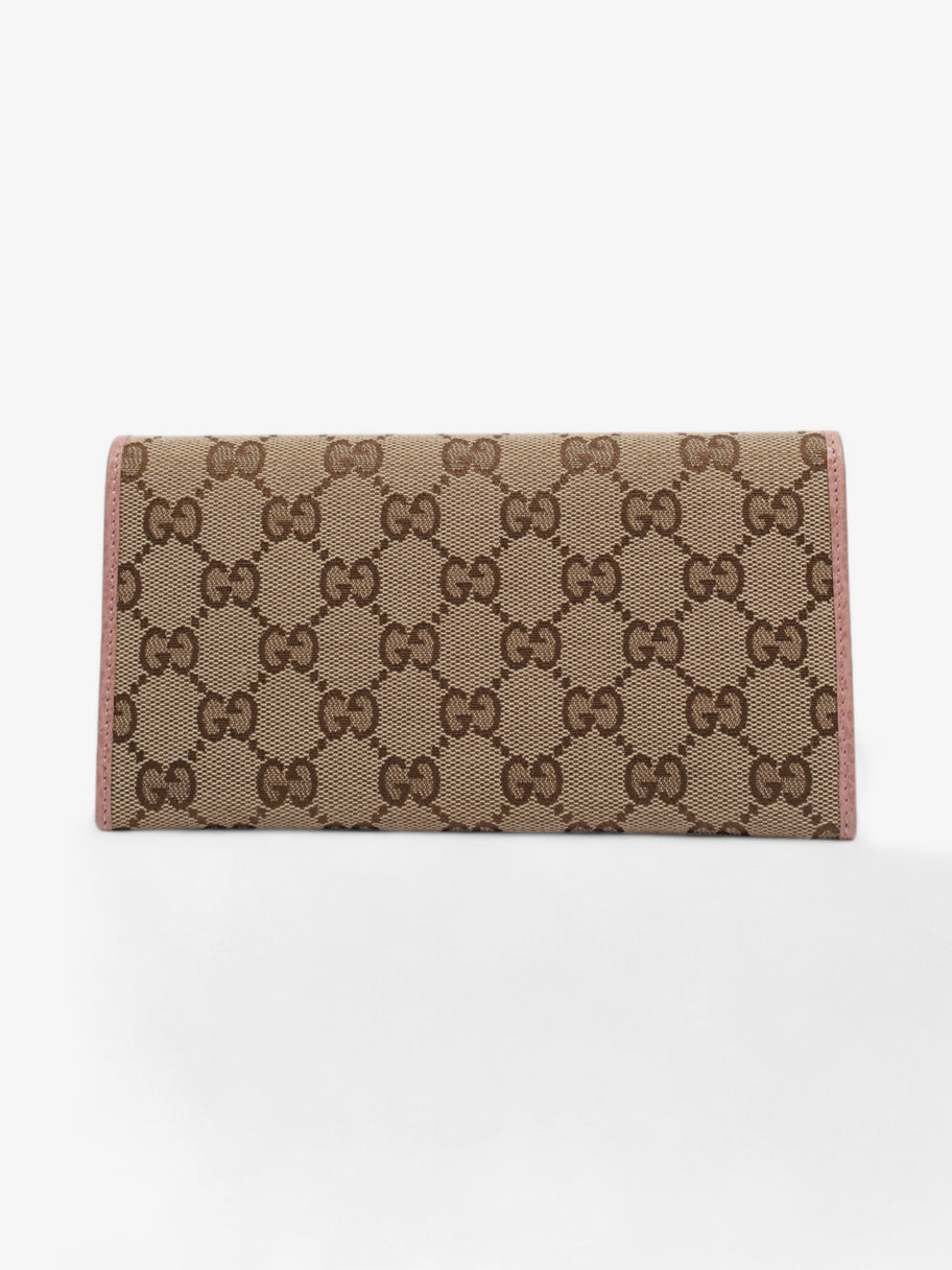 Gucci Two-Folded Wallet GG Supreme / Baby Pink Canvas Image 3