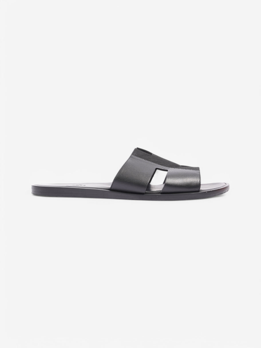 Hermes Izmir Sandals Black Leather EU 44 UK 10 Image 1