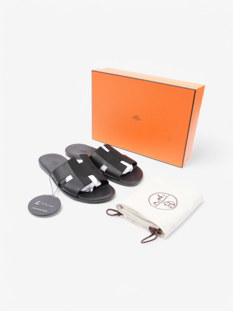 Hermes Izmir Sandals Black Leather EU 44 UK 10 Image 11