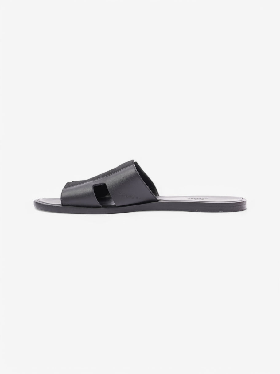 Hermes Izmir Sandals Black Leather EU 44 UK 10 Image 3