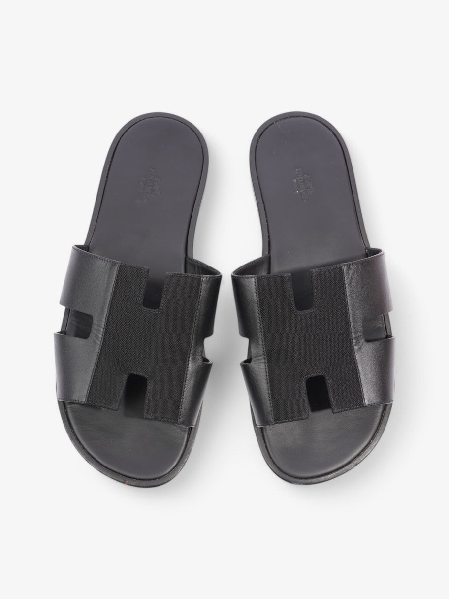 Hermes Izmir Sandals Black Leather EU 44 UK 10 Image 8