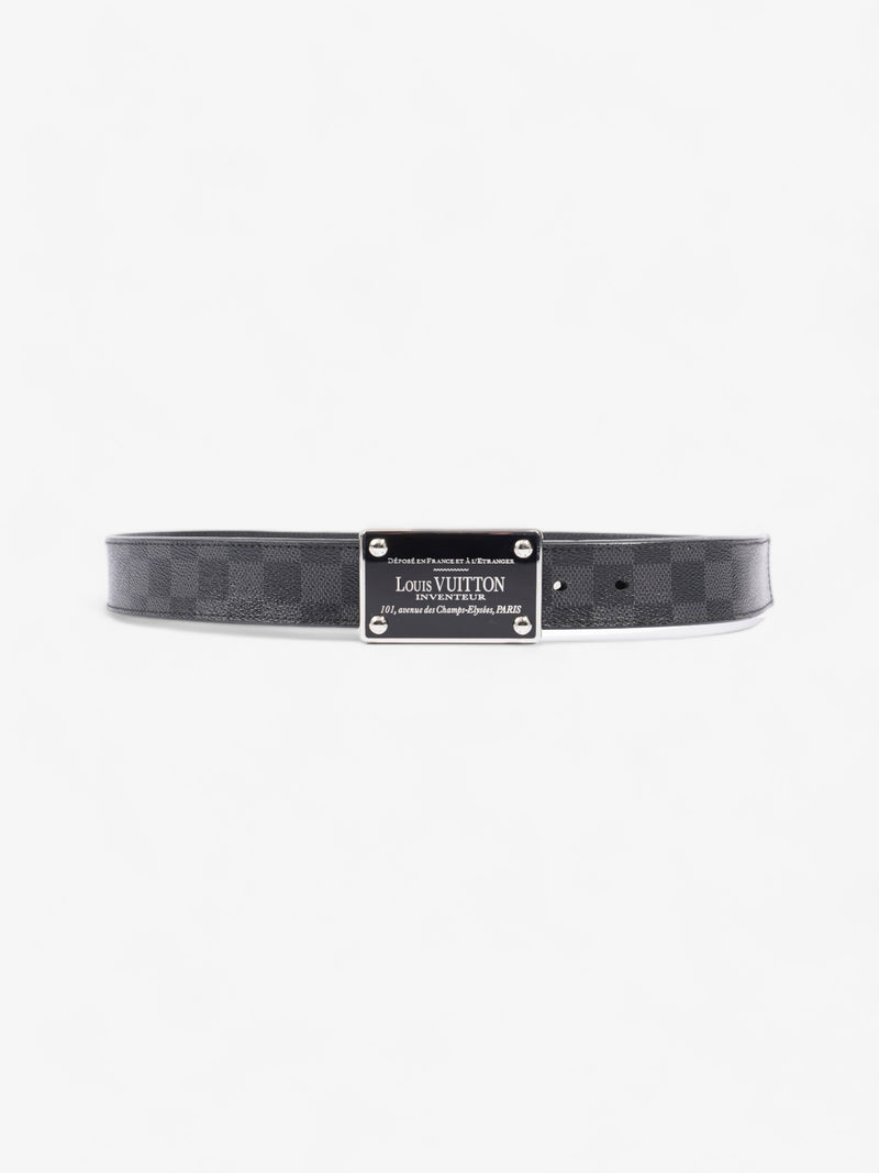  Louis Vuitton Inventeur Reversible Belt Damier Graphite Leather 95cm / 38