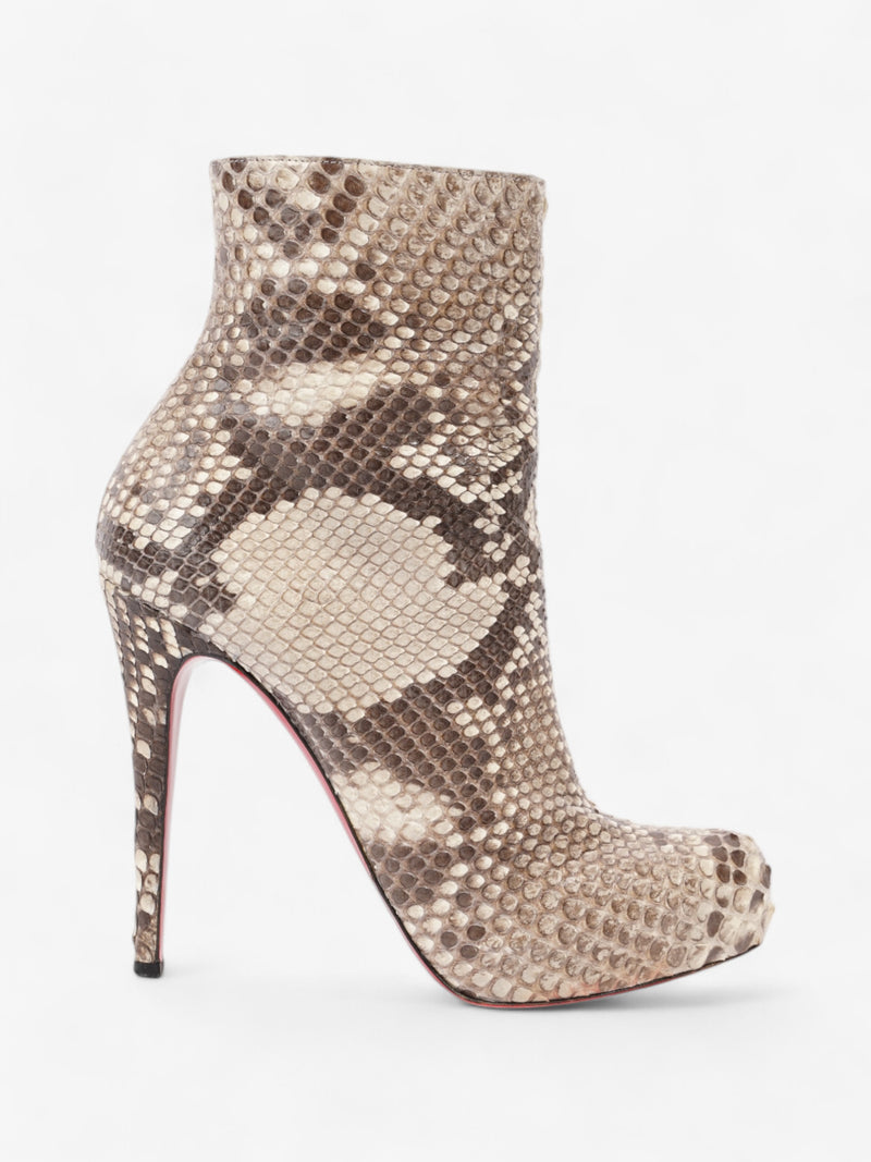  Christian Louboutin Ariella Talon 120 Beige  / Brown Python EU 39.5 UK 6.5