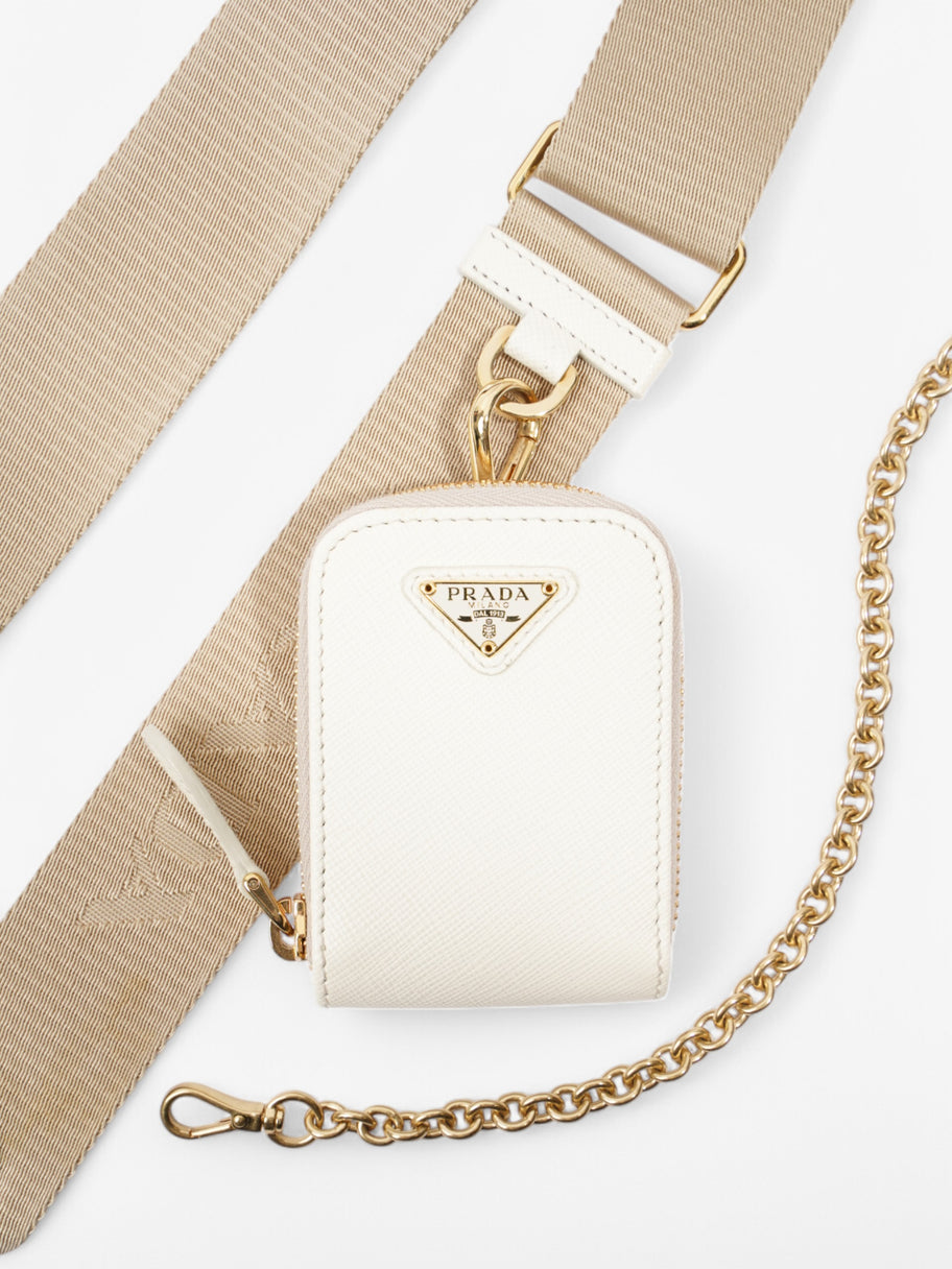 Prada Hobo Re-Edition 2005 White Saffiano Leather Image 7