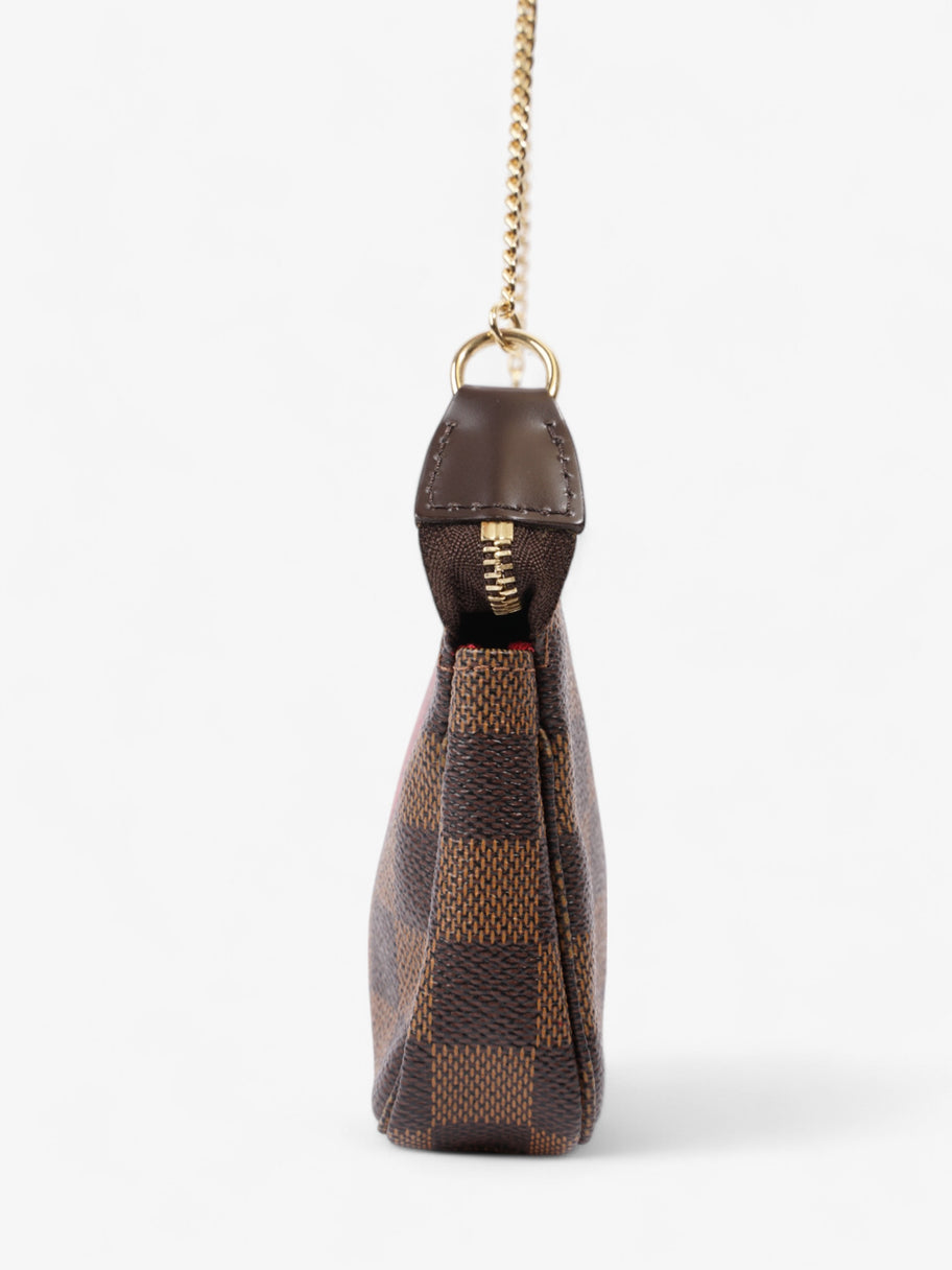 Louis Vuitton Pochette Accessoires Damier Ebene / Red Coated Canvas Mini Image 3