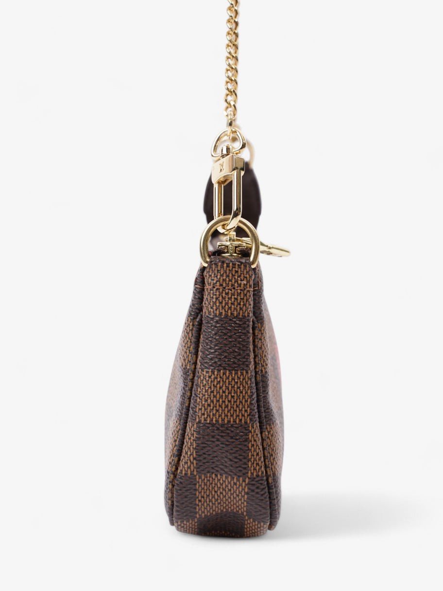 Louis Vuitton Pochette Accessoires Damier Ebene / Red Coated Canvas Mini Image 5