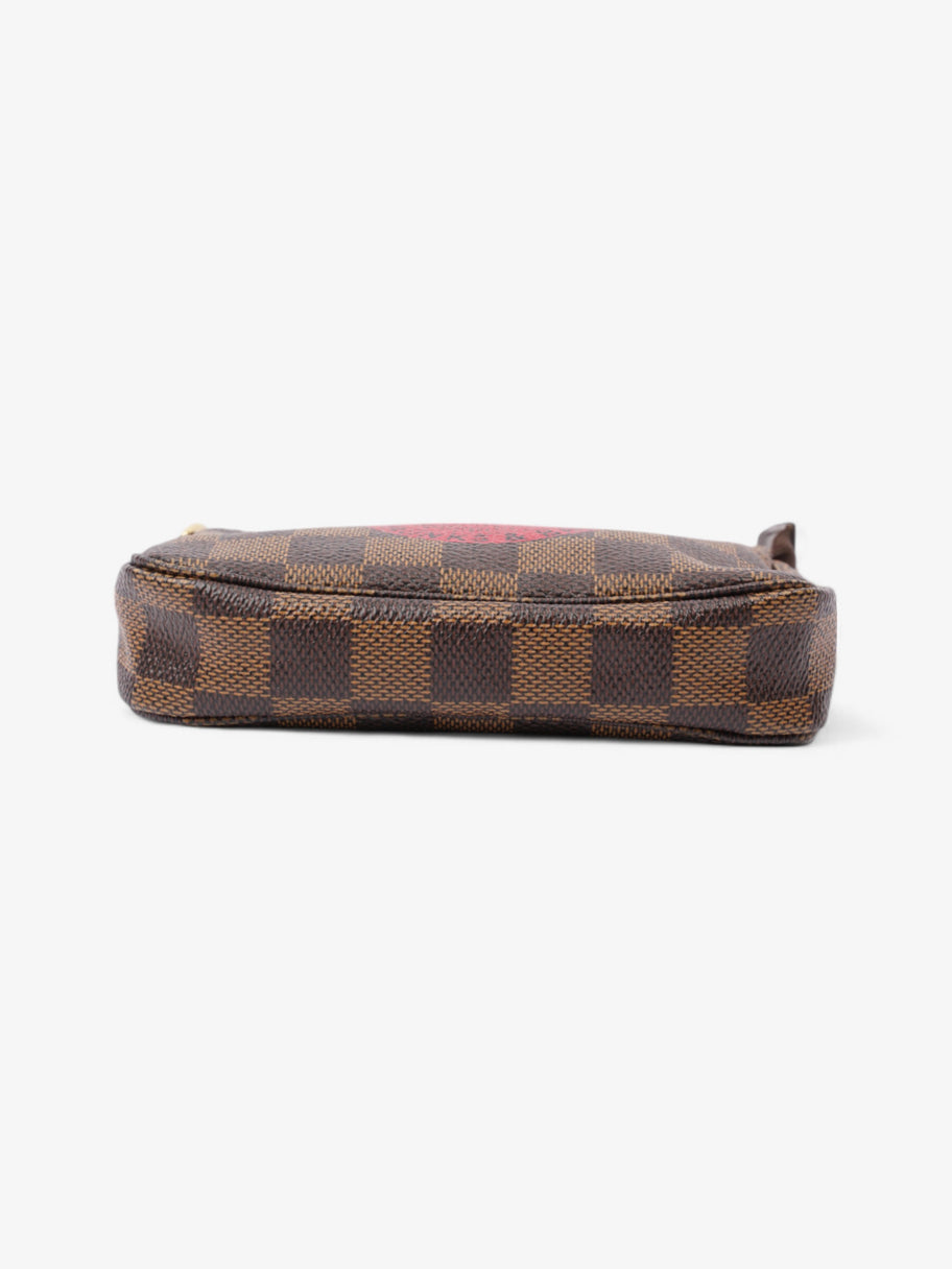 Louis Vuitton Pochette Accessoires Damier Ebene / Red Coated Canvas Mini Image 6