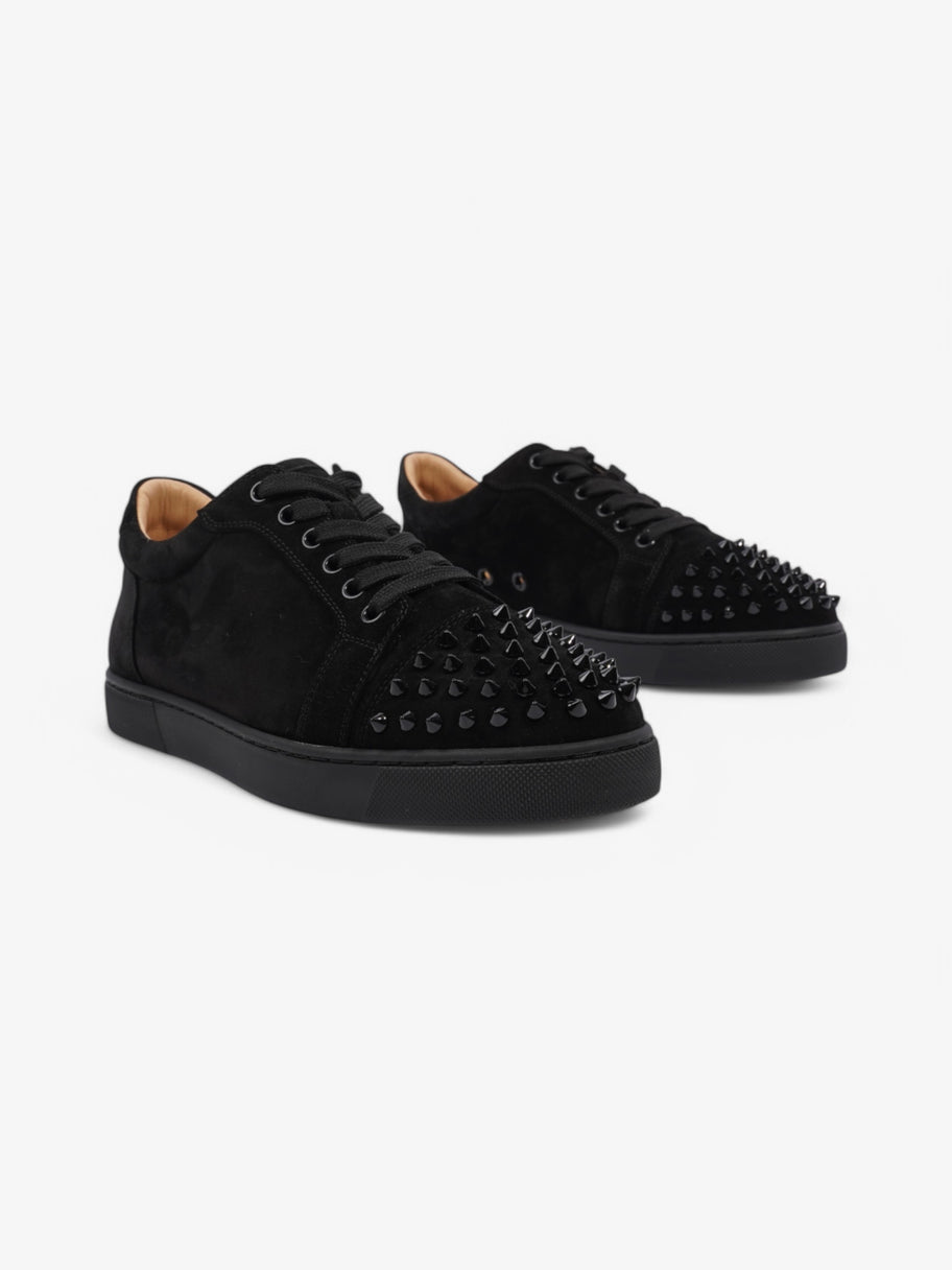 Christian Louboutin Vieira Spikes Flat Black Velvet EU 38 UK 5 Image 2