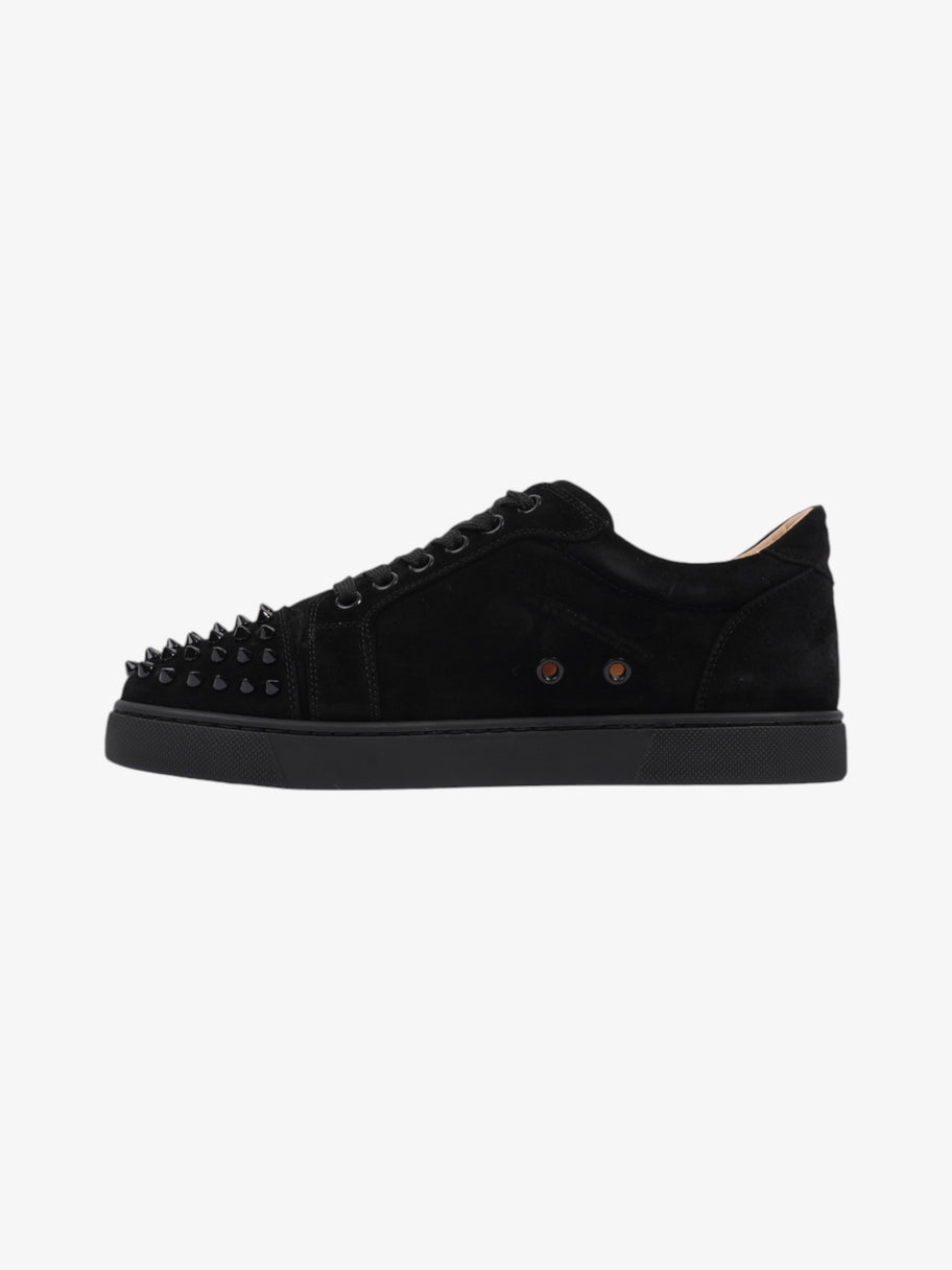 Christian Louboutin Vieira Spikes Flat Black Velvet EU 38 UK 5 Image 3