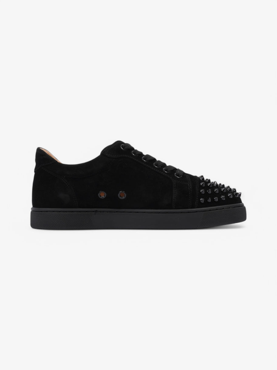 Christian Louboutin Vieira Spikes Flat Black Velvet EU 38 UK 5 Image 4