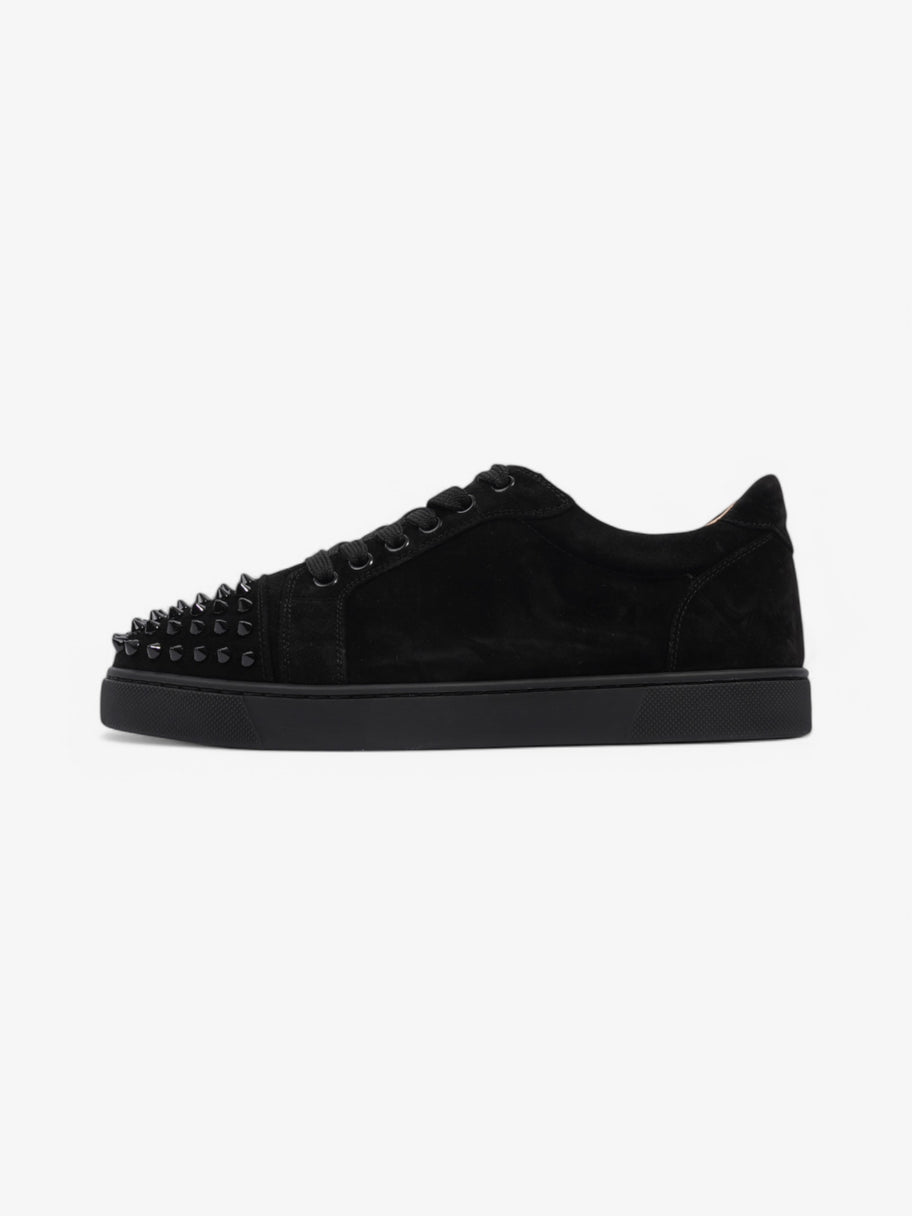 Christian Louboutin Vieira Spikes Flat Black Velvet EU 38 UK 5 Image 5