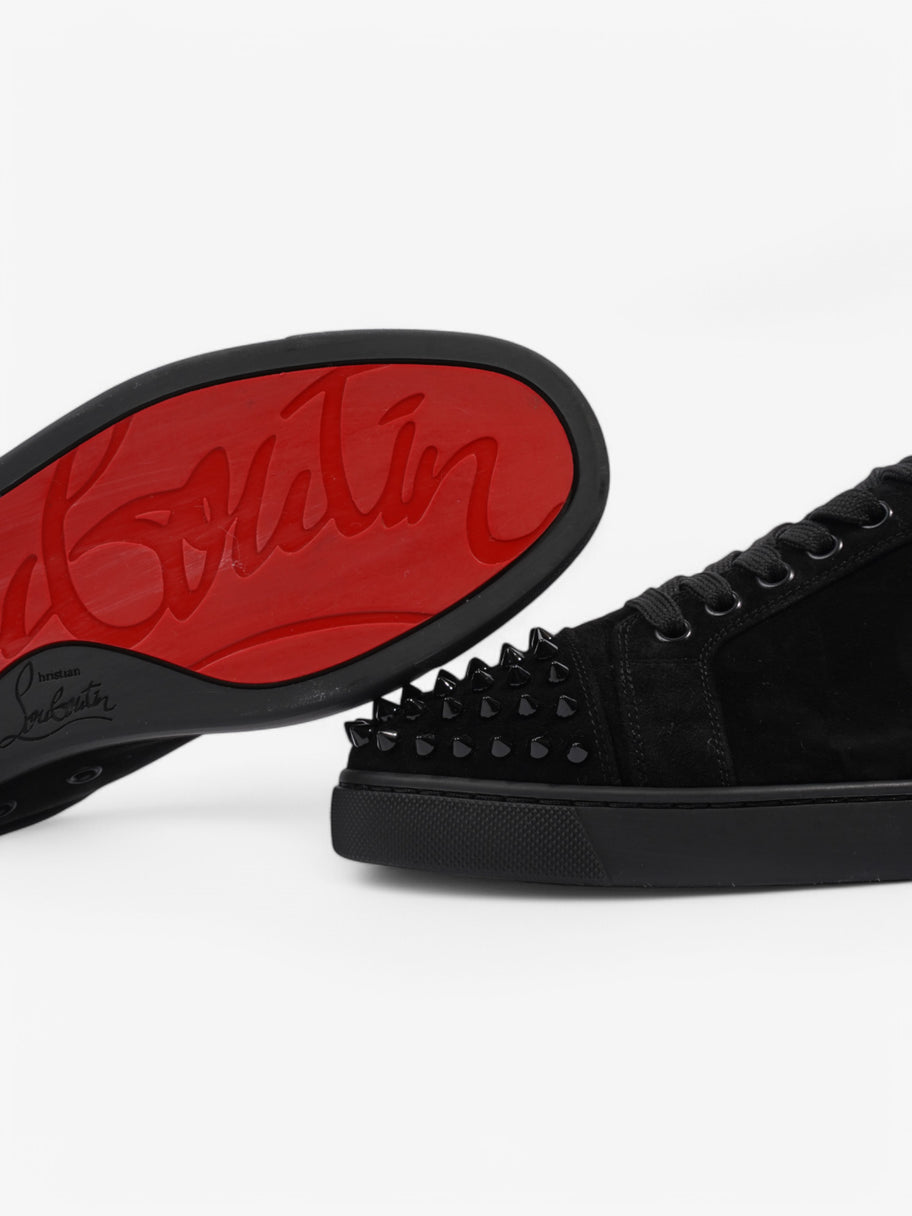 Christian Louboutin Vieira Spikes Flat Black Velvet EU 38 UK 5 Image 9