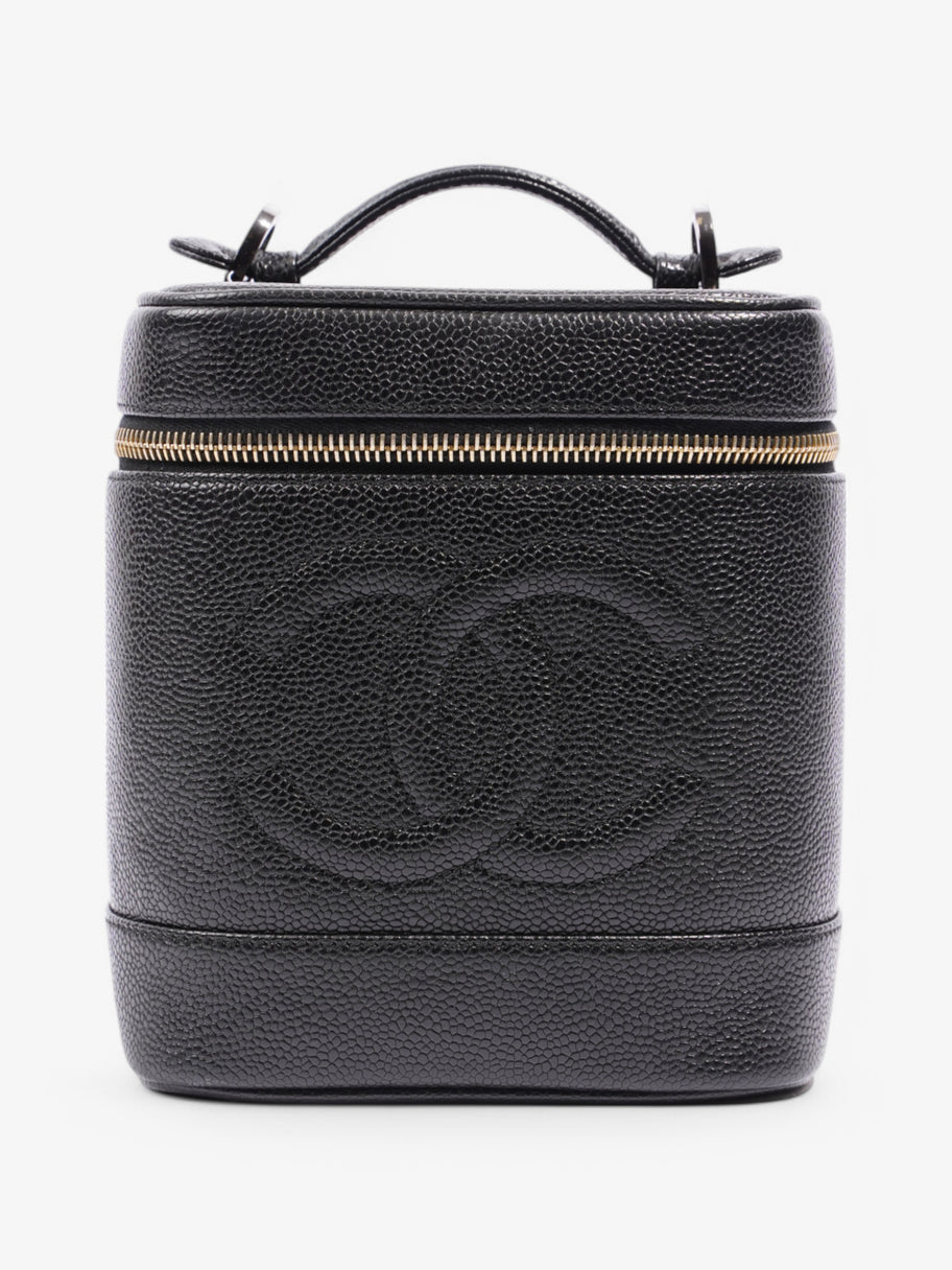 Chanel CC Vanity Case Black Leather Image 1
