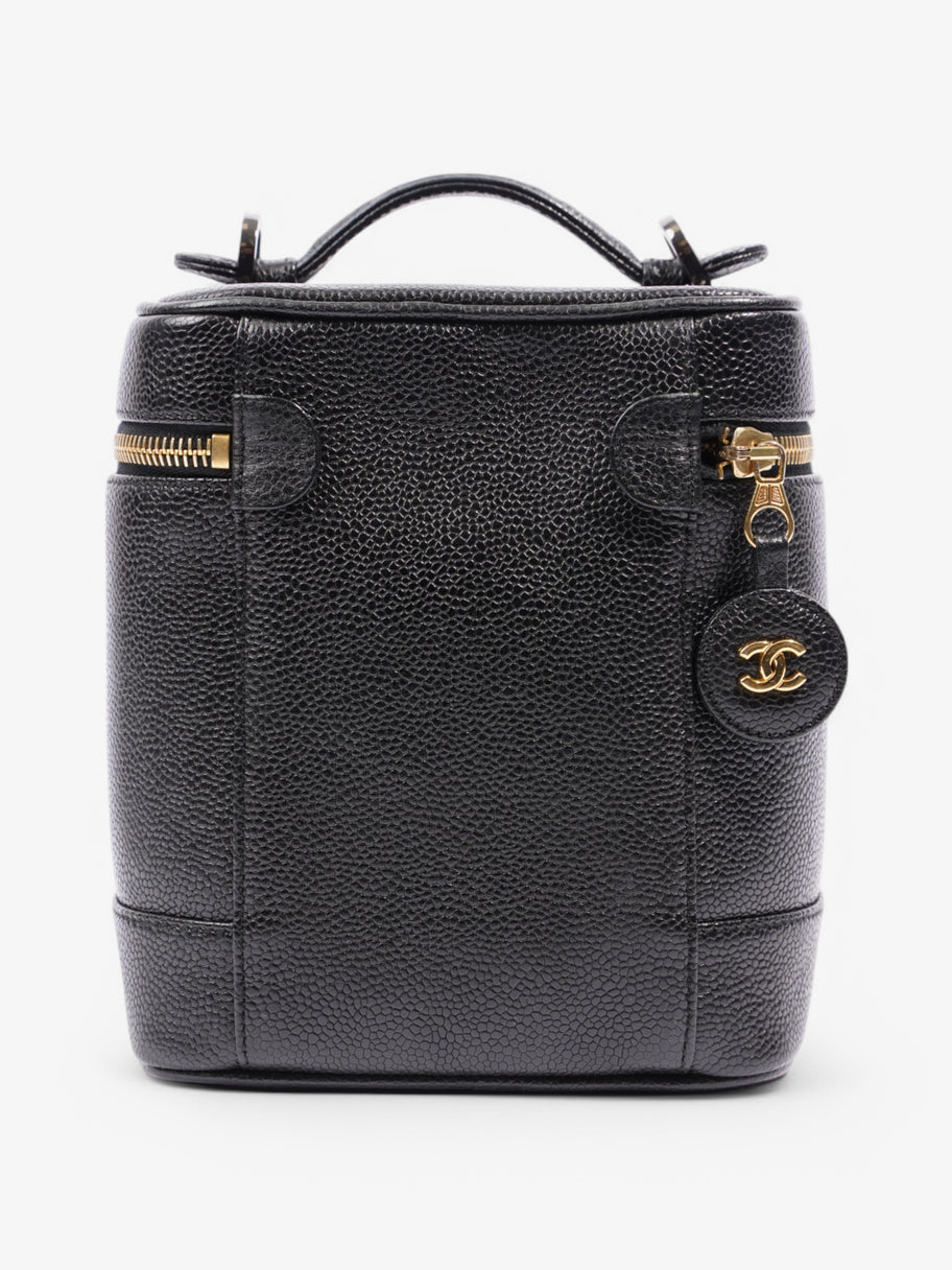 Chanel CC Vanity Case Black Leather Image 3