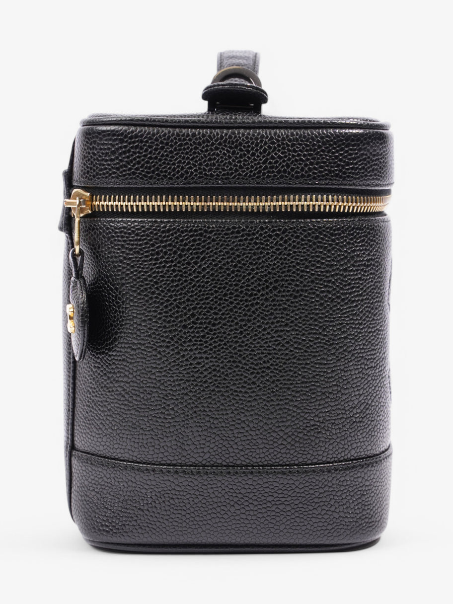 Chanel CC Vanity Case Black Leather Image 4