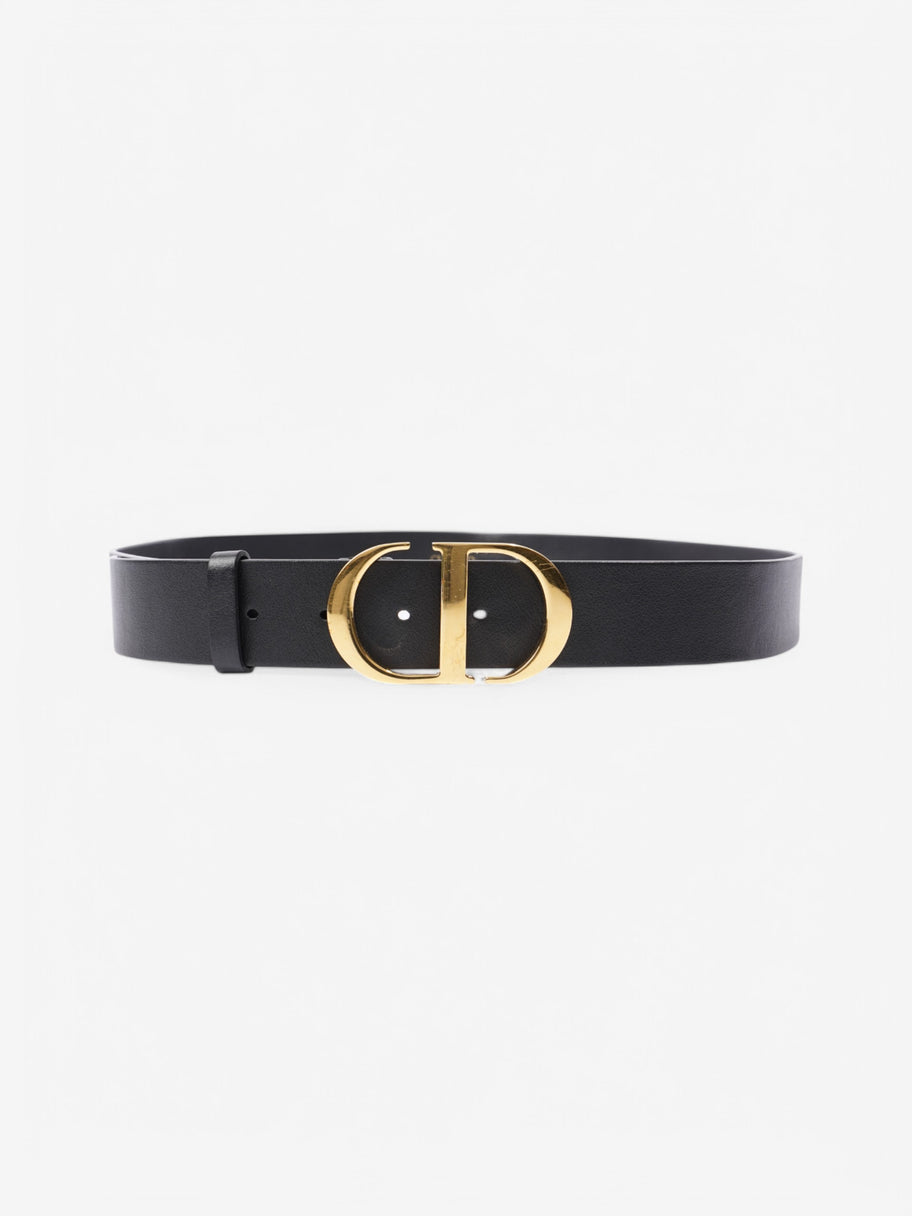 Christian Dior 30 Montaigne Belt Black Leather 95cm 38