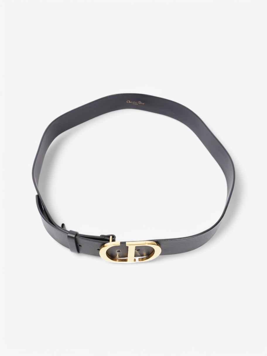 Christian Dior 30 Montaigne Belt Black Leather 95cm 38