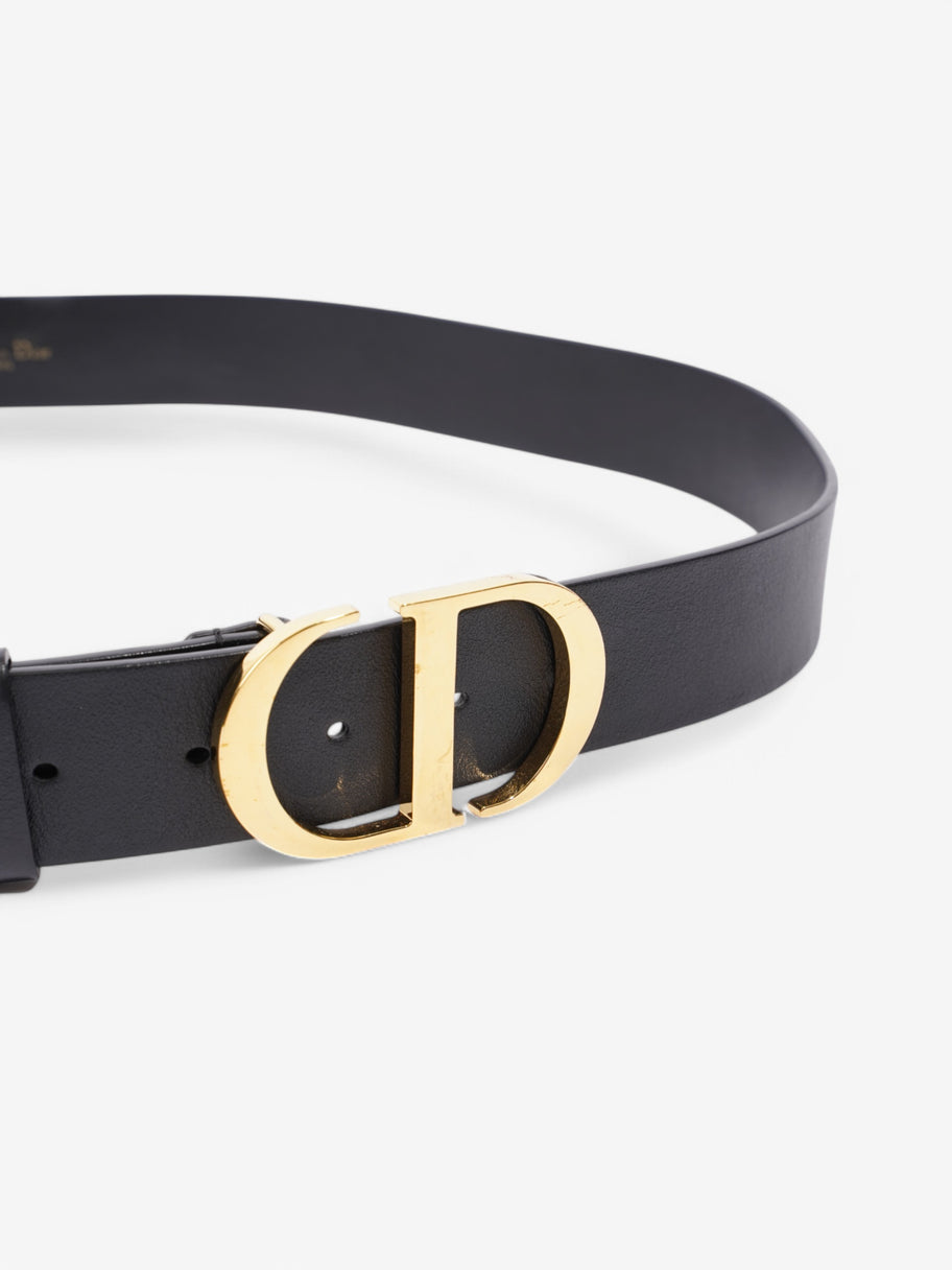 Christian Dior 30 Montaigne Belt Black Leather 95cm 38