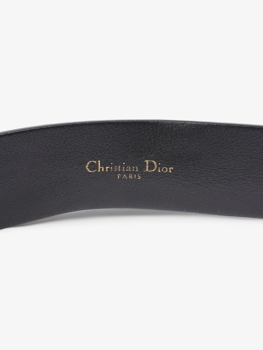 Christian Dior 30 Montaigne Belt Black Leather 95cm 38