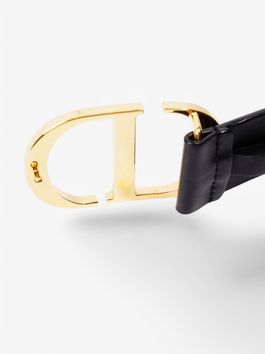 Christian Dior 30 Montaigne Belt Black Leather 95cm 38