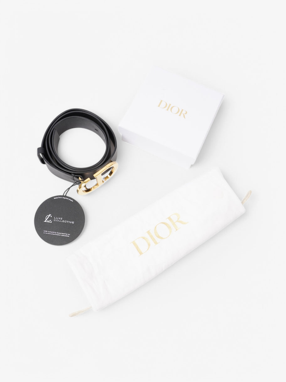 Christian Dior 30 Montaigne Belt Black Leather 95cm 38