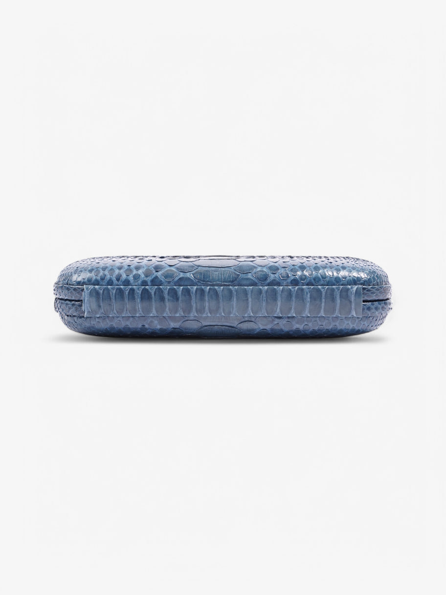 Bottega Veneta Pochette Knot Clutch Bag Blue Python Image 5