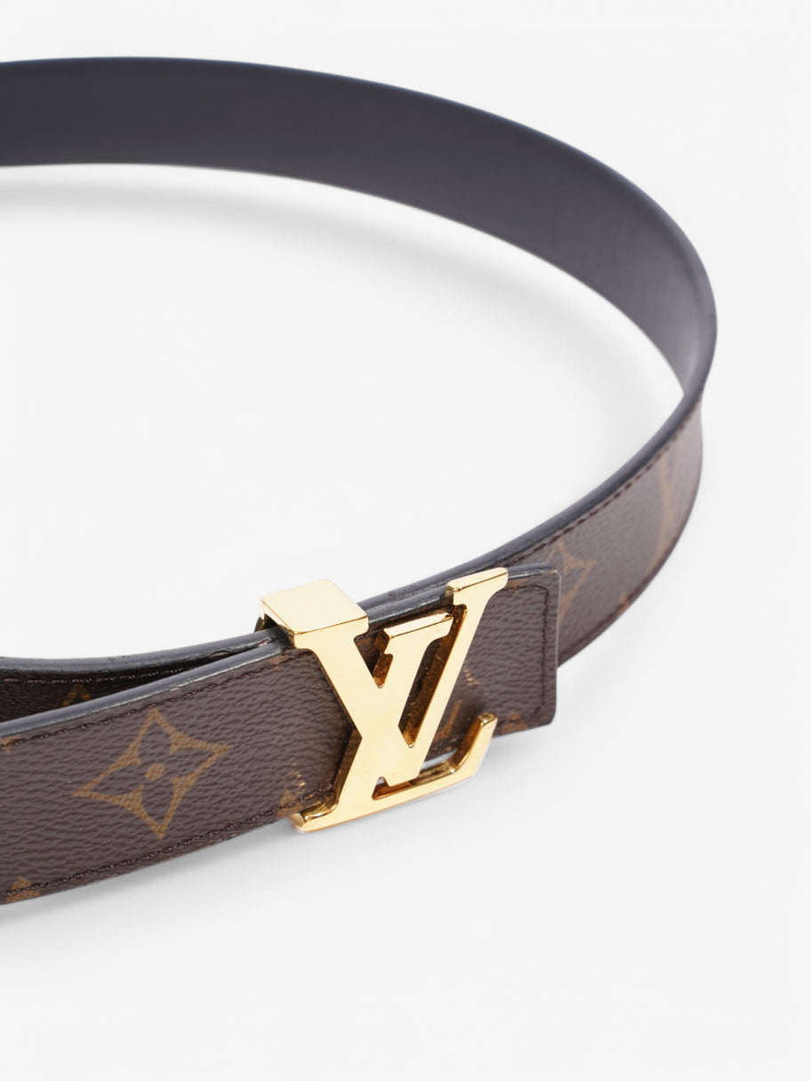 Louis Vuitton LV Initiales Reversible Belt Monogram / Gold / Black Coated Canvas 85cm / 34