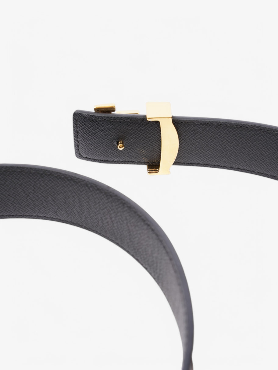 Louis Vuitton LV Initiales Reversible Belt Monogram / Gold / Black Coated Canvas 85cm / 34